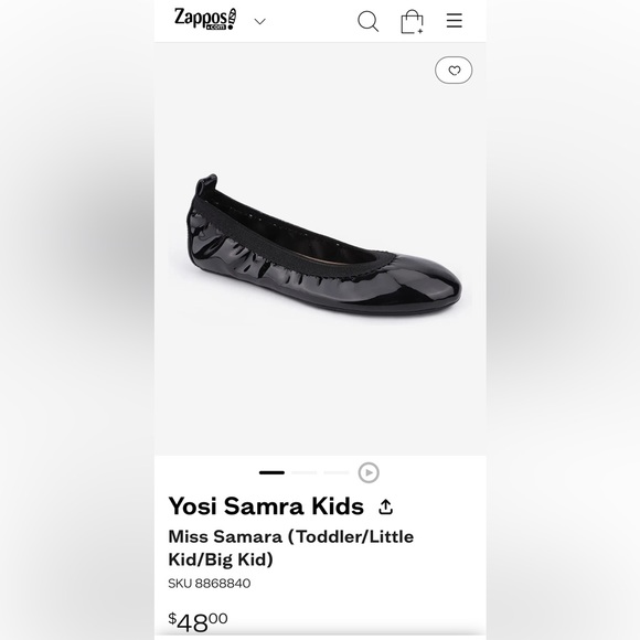 Yosi Samra Kids Black Patent Leather Ballet Flats - Picture 2 of 8